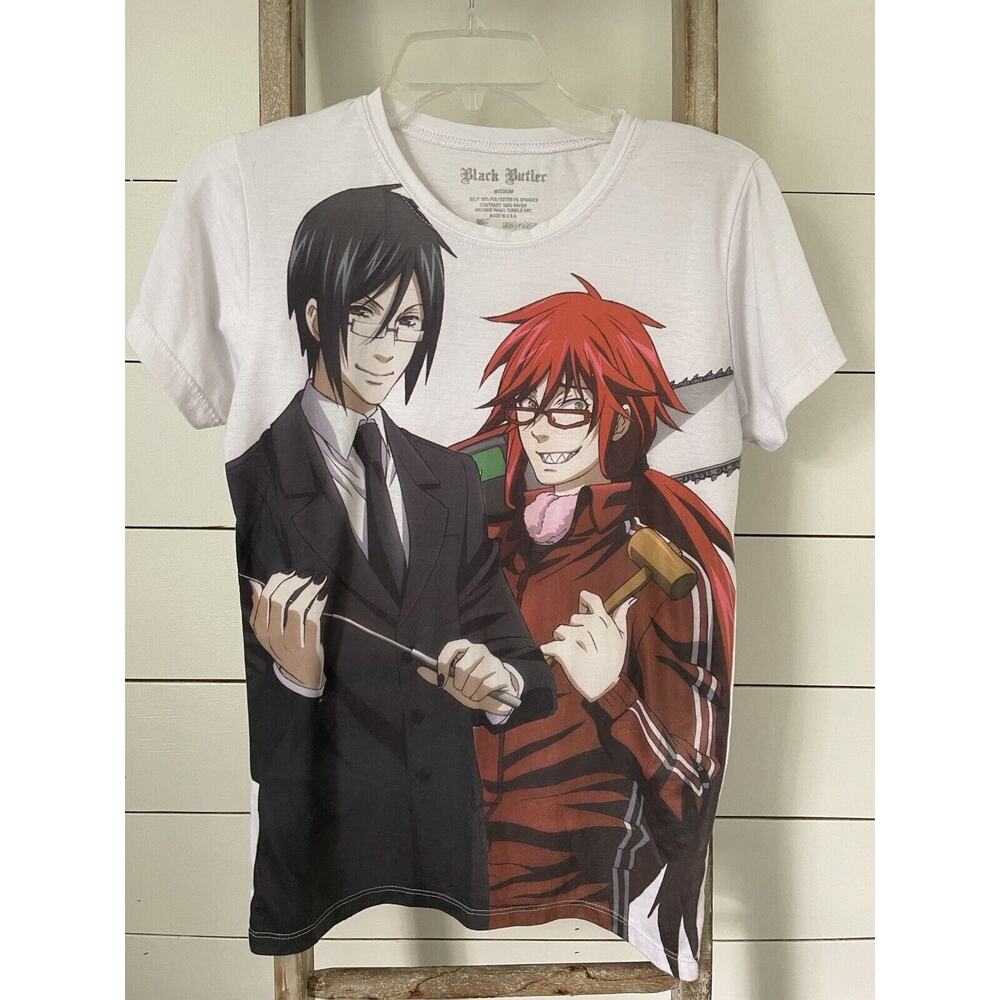 Black Butler Anime Shirt Manga Tee Cartoon T Shirt T Shirt Size Medium